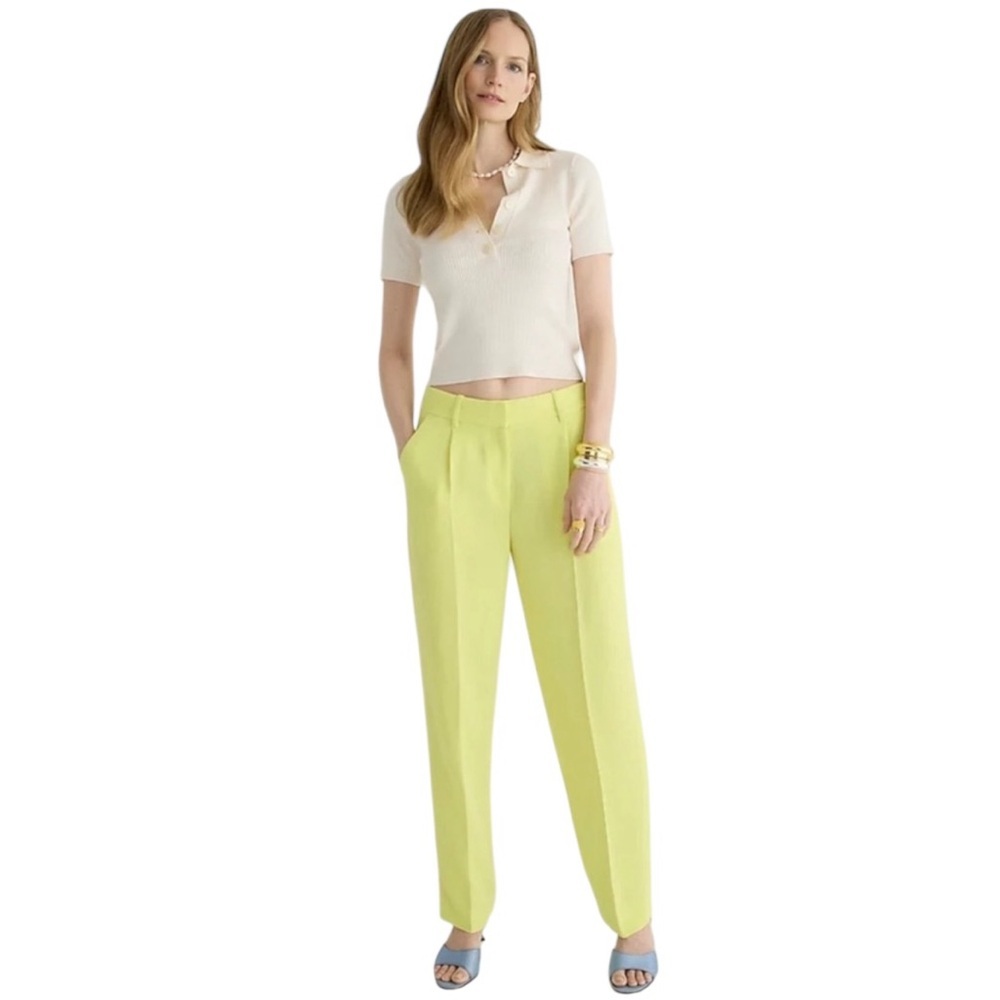 J.Crew Essential Trousers‎ Womens 12 Lemon Sorbet Yellow NWT
